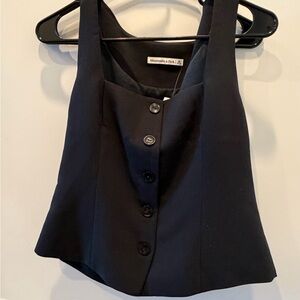 Abercrombie & Fitch Black Button-Down Blouse